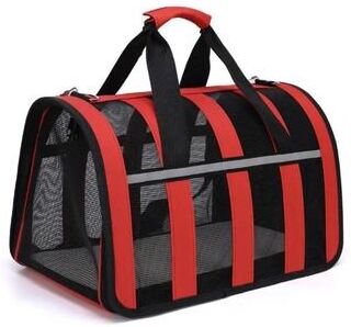 Inspired Finds Breathable Crossbody Pet Carrier Bag For Cats & Small Dogs red (s)