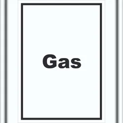 HB-Druck Gas Schild mit Text Anschluss hochkant A4 (210x297mm)