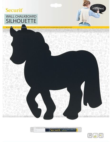 Securit Silhouette Horse Kridttavle