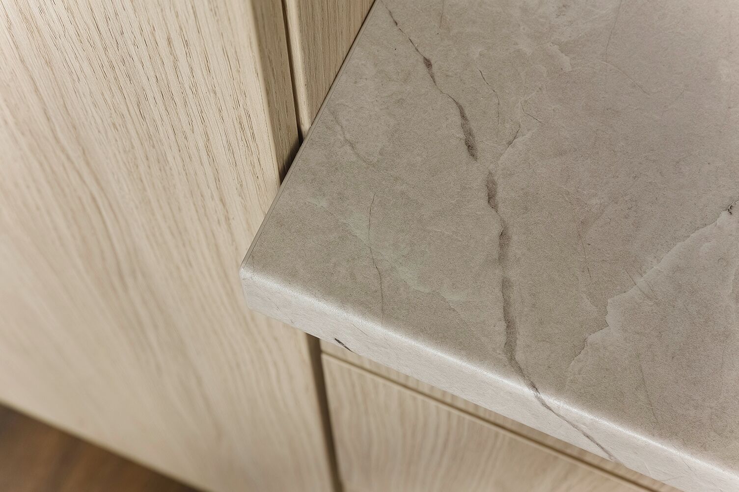 Unterschrank WIHO KÜCHEN "Filo", beige (front und korpus: vicenza eiche hell), B:100cm H:82cm T:57cm, Schränke, Unterschrank, 100 cm breit, ohne Arbeitsplatte front und korpus: vicenza eiche hell Vicenza Eiche hell, B/H/T: 100cm x 82cm x 57cm, Schubladen: