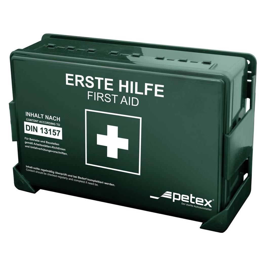 Petex 43924213 Erste Hilfe Koffer DIN 13157 270 x 85 x 180 Grün (Verbandskasten) (43924213)