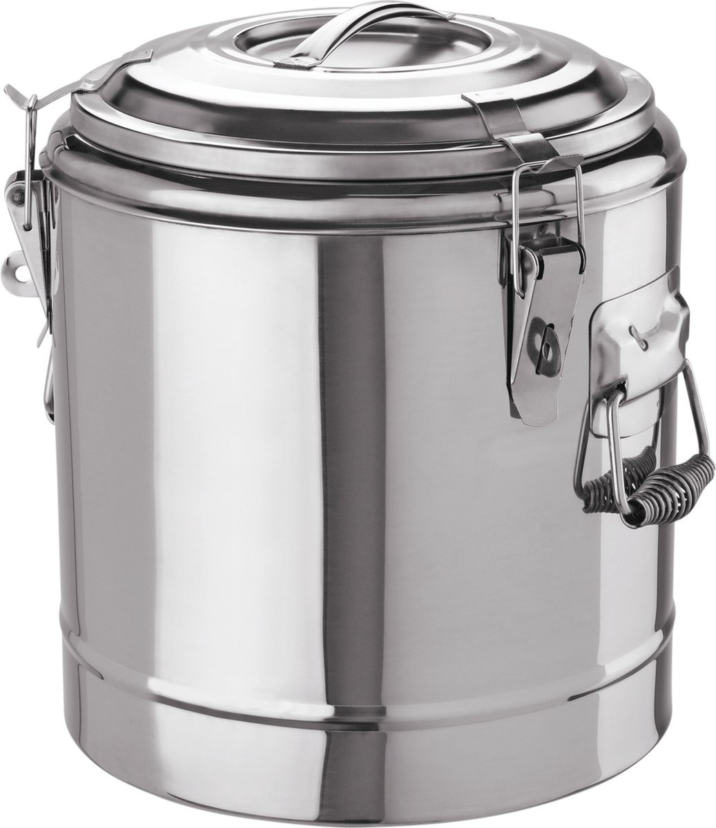 Geïsoleerde thermos voedselcontainer van chroomnikkelstaal voor transport, 12 L