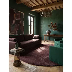 Teppich Antirutsch Bordeauxrot 120x120 cm - ALDAN   Kadima Design