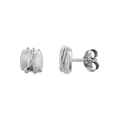 Paar Ohrstecker FIRETTI "Schmuck Geschenk Silber 925 Ohrschmuck Ohrringe quadratische Form", silber (silberfarben), Ohrringe, Damen, Silber 925 (Sterlingsilber)