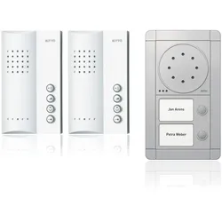 Ritto RGE1891420 Portier Audio Set Freisprechstelle 2 WE, silber/weiß