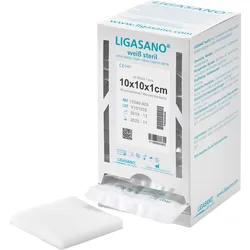 Ligasano Weiß Steril 10x10x1cm Spenderbox 20 ST