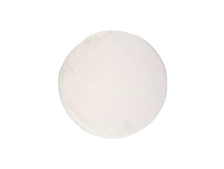 Tapis rond lavable shaggy blanc 120x120 cm