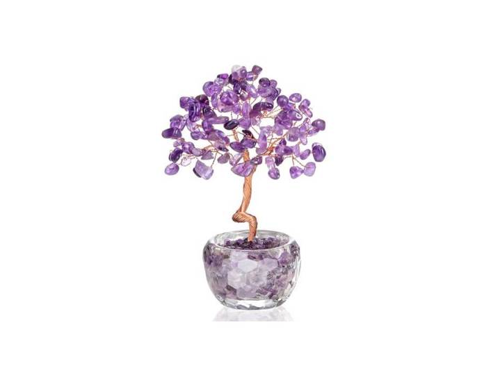 Arbre en cristal de quartz rose fait à la main pierre précieuse de guérison décoration pour la maison ou le bureau arbre chakra