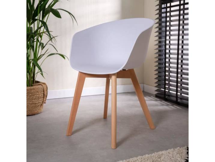 Herning Chaise Salle À Manger Scandinave Blanc