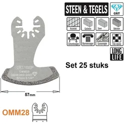 CMT, Sägeblatt, OMM28-X25 Dia Grit Multitool Sägeblatt 57 mm 25 Stück