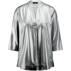 Stehkragen-Bluse BASLER silber, 38