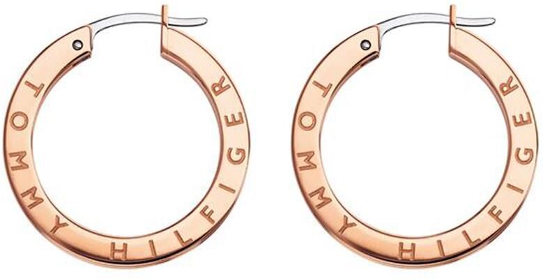 Tommy Hilfiger Dressed up Creolen aus rosévergoldetem Edelstahl rosé