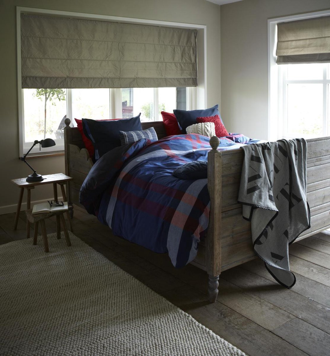 At Home With Marieke Montana dekbedovertrek - Navy - 2-persoons - 200 x 220 cm