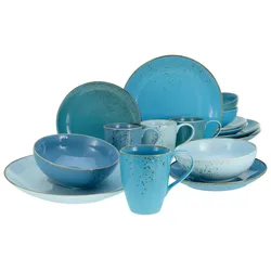 Kombiservice Aqua Nature Blau, 16-teilig