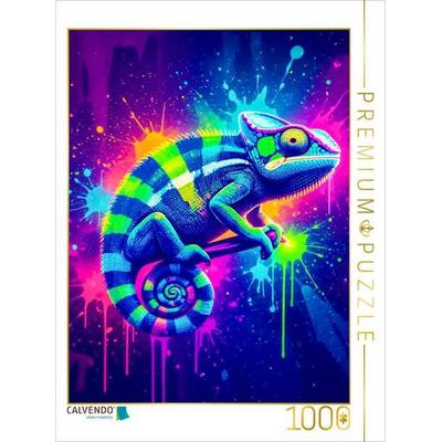 CALVENDO Puzzle Farbexplosion des Chamäleons | 1000 Teile Lege-Größe 64x48cm Foto-Puzzle für glückliche Stunden, Sonstige von , Calvendo Puzzle