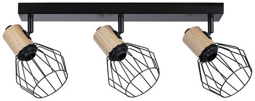 Paulmann Lanka 66768 Wandstrahler E14 Schwarz, Holz (hell)