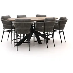Bellagio Mineo/ROUGH-Y Ellips 240 cm High Dining Gartenmöbel-Set 7-teilig