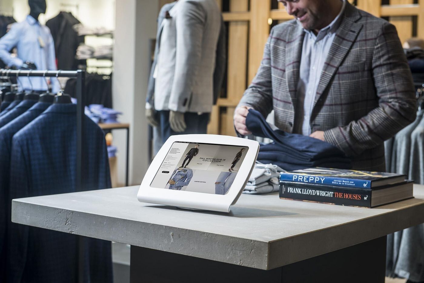 Ergonomic Solutions SpacePole C-Frame 12.9" Tablet Enclosure with Hinge Mount for iPad Pro 12.9" (3rd Gen, 2018)