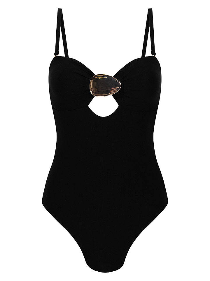 Hunkemöller Badeanzug in Schwarz - XS