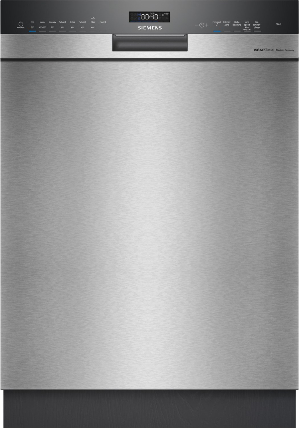Siemens SN45ES00BD, Unterbau, Standardgröße (60 cm), Gebürsteter Stahl, Schwarz, Tasten, 1,75 m
