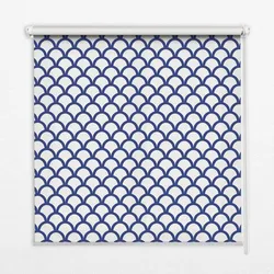INNENROLLO - Fensterrollo - Rollo - 70x140 cm - Blaue Schuppen
