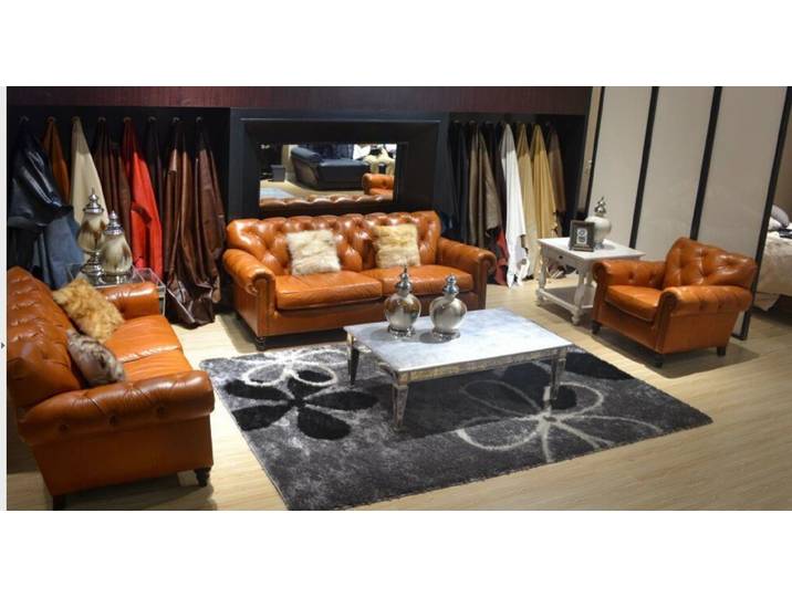JVmoebel Chesterfield-Sofa Braunes Luxus-Sofa im Chesterfield-Stil aus hochwertigem Material, Made in Europa