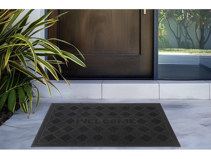 Tapis d'entrée élégant 325 45 x 75cm Rouge