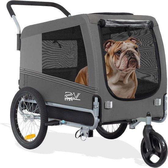 Hundekarren - Hunde-Jogger - Aktiv mit Haustier - 2-in-1-Design - Bis 35 kg - Grau