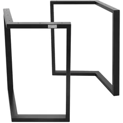 ML-Design Tischkufen 2er Set ARROW 44x72 cm Schwarz | V-Form Stahl, Industrial Design, Tischgestell Esstisch Schreibtisch