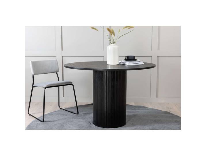 Runder Esstisch Bahosi Ø 110cm Schwarz/Schwarz