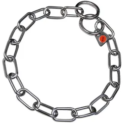 Hs Sprenger Hundehalsband Silberfarben 3 mm Verbindungen Halblang 55 cm (Hund), Halsband + Leine