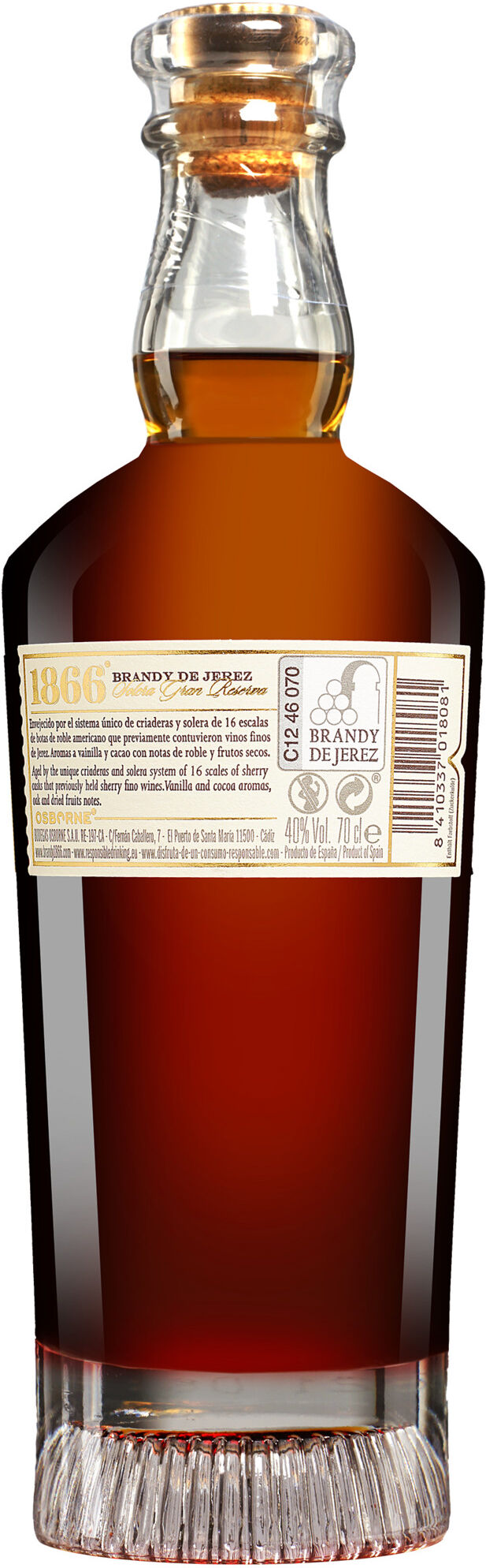 Marqués de Arienzo Brandy de Jerez 1866 Gran Reserva - 0,7L. 40% Vol. Brandy aus Spanien