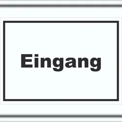 HB-Druck Eingang Schild mit Text Zugang Eintritt waagerecht A1 (594x841mm)