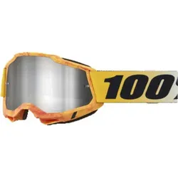 100 Percent Accuri 2 Razza, Crossbrille verspiegelt - Weiß/Gelb/Schwarz Silber-Verspiegelt