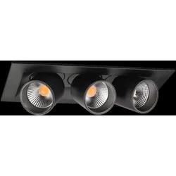 SG LEUCHTEN LED-Einbaustrahler 5W Konverter JUNISTAR 902739 dimmbar 3LEDs schwarz 2700K weiß
