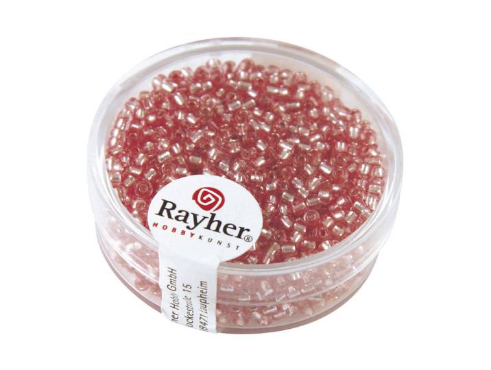 Rayher Rocailles mit Silbereinzug 2 mm 17 g