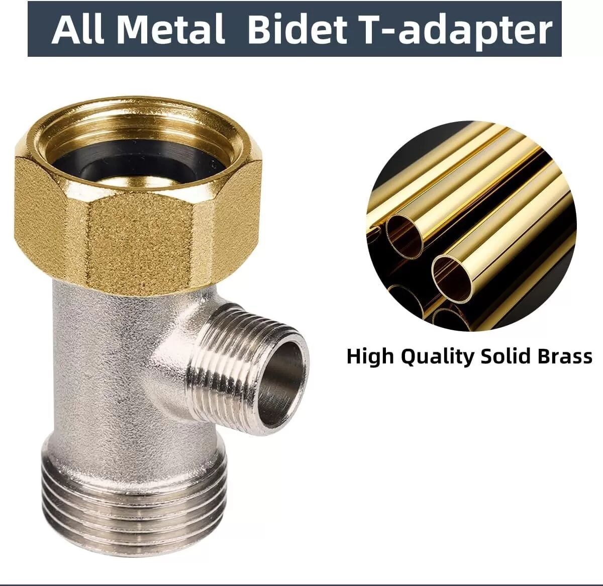INF Raccord en T 3/8" en laiton pour bidet