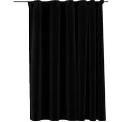 vidaXL Verdunkelungsvorhänge mit Haken Leinenoptik Schwarz 290x245cm