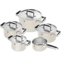 Zwilling Pure Kochgeschirrset, Pfannenset + Topfset, Beige, Weiss