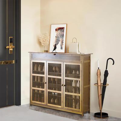 UNHO "Shoe Cabinet with 3 Doors and Shelves Storage Organizer Entryway - 37""x13""x39"""
