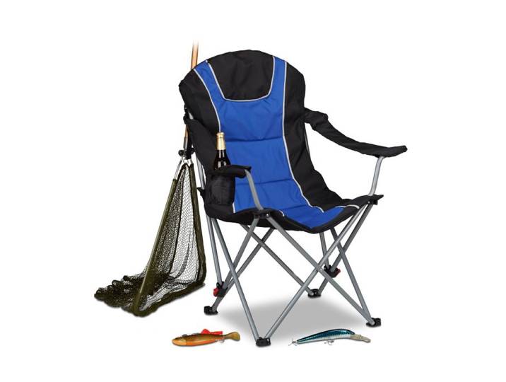 Relaxdays 4x Campingstuhl faltbar mit Polsterung