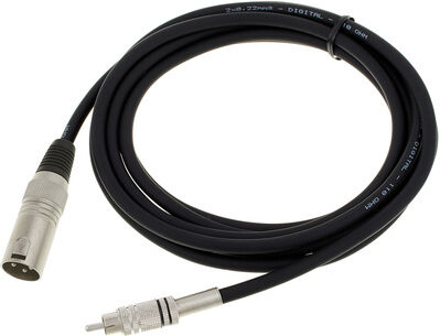 pro snake AES/EBU SPDIF Cable Male 3 Schwarz