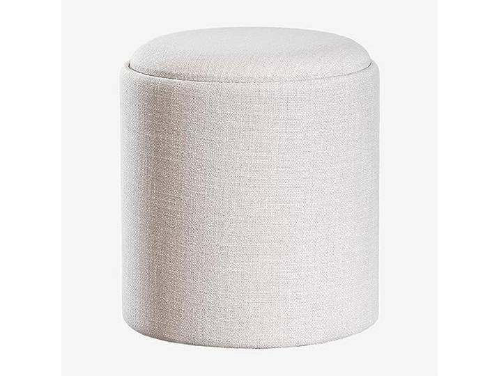 SKLUM Runder Puff mit Tablett und Aufbewahrung aus Leinen Berkeleni Ø39 cm