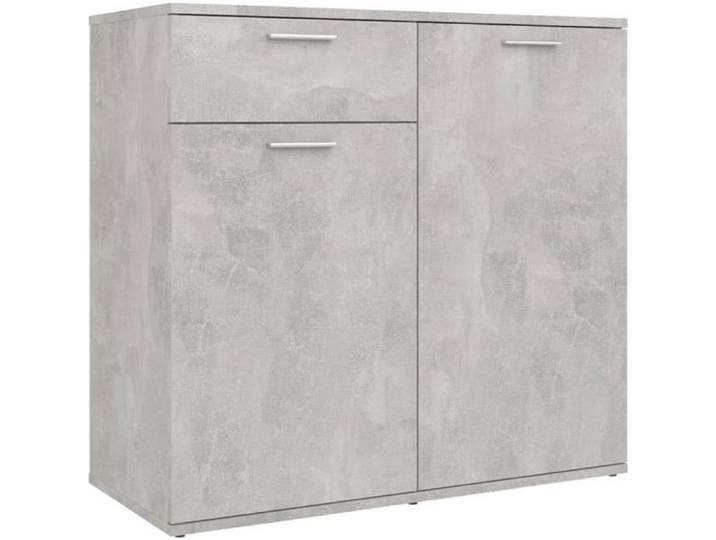 SVP- MODERNE Buffet de Cuisine - Armoire Salon Gris béton 80x36x75 cm Aggloméré 78212