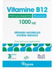 Vitavea Vitamine B12 Méthylcobalamine Bioactive 90 Comprimés - Boîte 90 comprimés