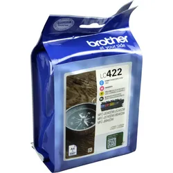 4 Brother Tinten LC-422VAL Multipack KCMY