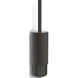 Of Line Toilettenbürste braun für die Wand mit schwarzem Sockel
