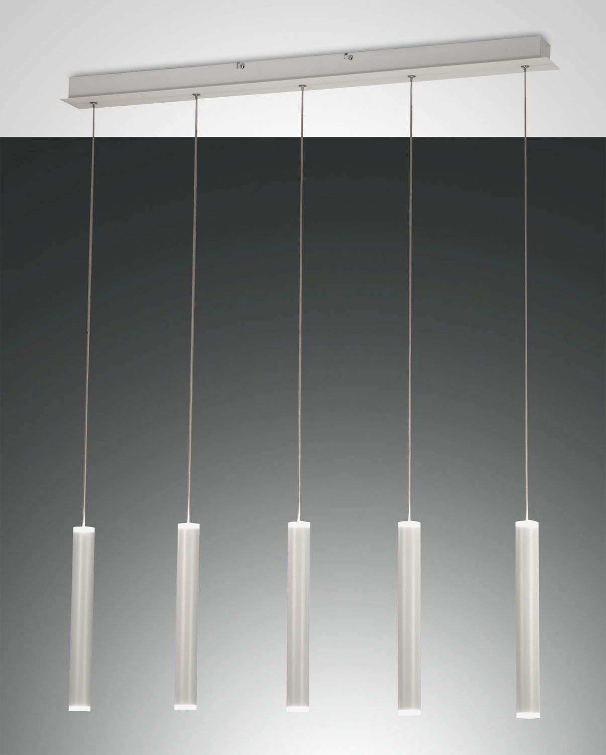 Fabas Luce 5er-LED-Pendelleuchte PRADO weiß 90cm 3685-48-102 8019282533405