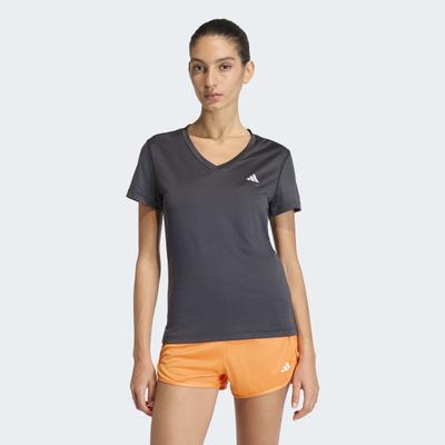 T-Shirt ADIDAS PERFORMANCE "ADIDAS WORKOUT ESSENTIALS MIT V-AUSSCHNITT", Damen, Gr. M, schwarz, Obermaterial: 93% Polyester, 7% Elasthan, V-Ausschnitt, Shirts T-Shirt, mit V-Ausschnitt, ohne Verschluss