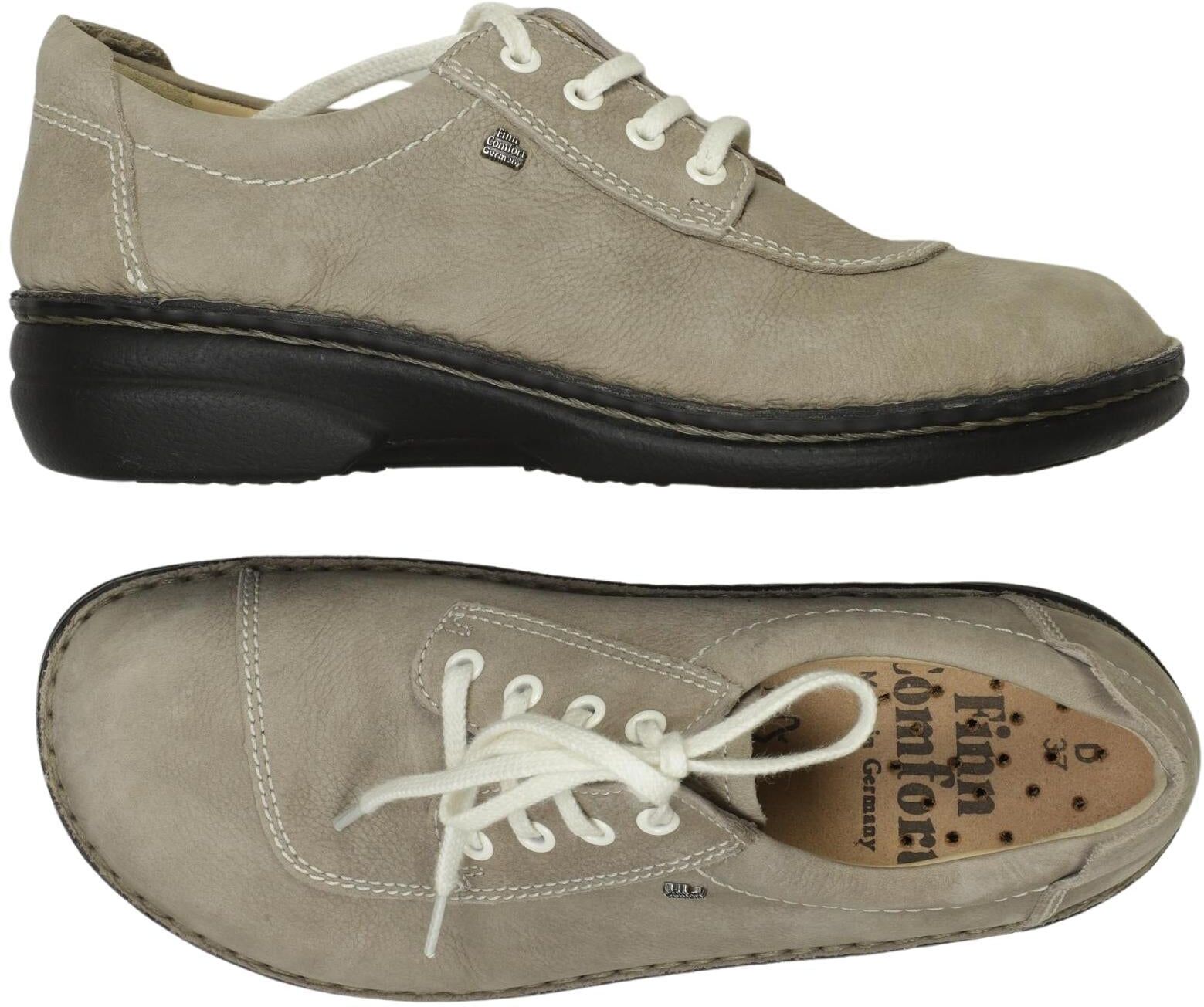 Finn comfort Damen Halbschuh, Beige, Gr. EU 37, Leder - Second Hand